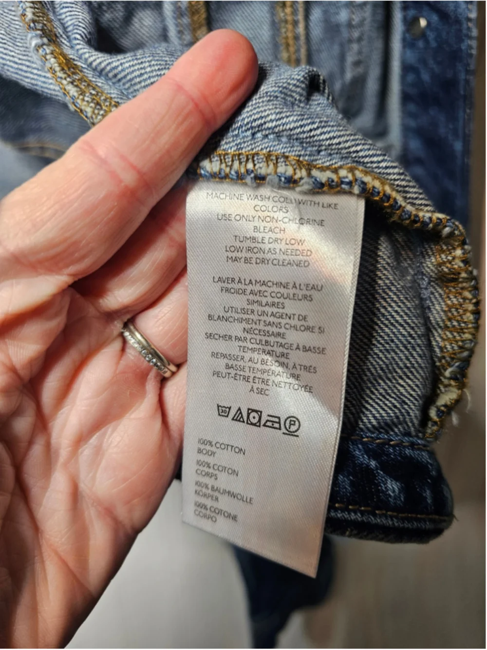 Free People We The Free Jade Denim Jacket High Dive Blue Acid Wash Size S NWT - Picture 9 of 12